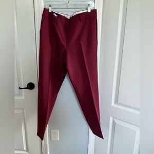 Talbots Chatham ankle pants, Rich burgundy, size 12.